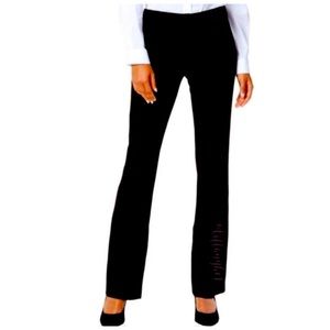 XOXO Vintage Black Dress Pants Y2K Low Rise Slit Hem Tailored Trousers